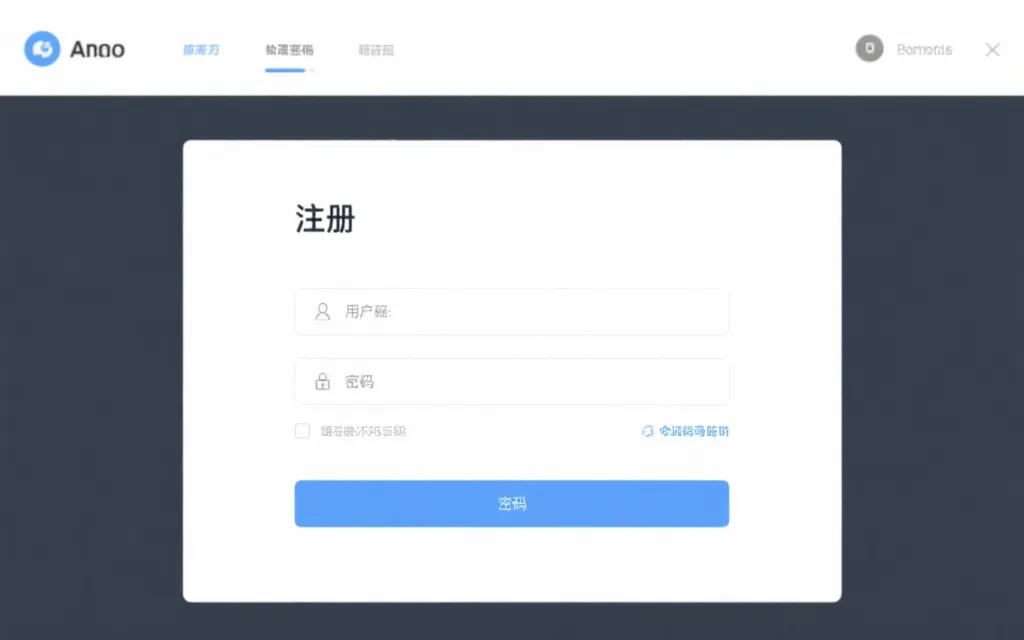 注册表单填写的界面示意图
